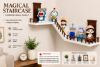Magical Staircase Corner Wall Shelf | Floating Decorative Display Shelf for Collectibles & Home Décor