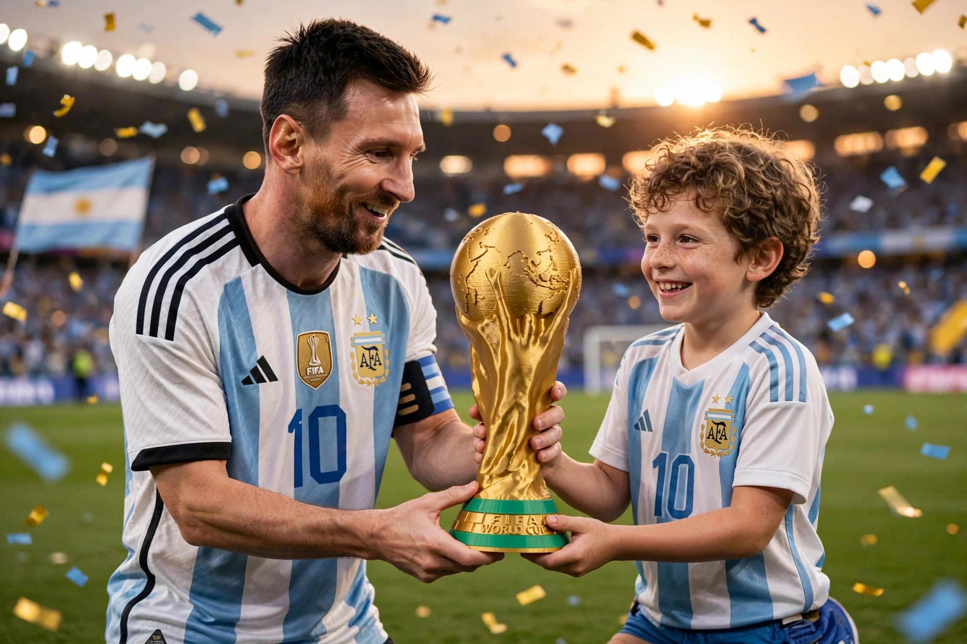 3D Printed FIFA World Cup Trophy Replica — Argentina Squad Collector’s Edition