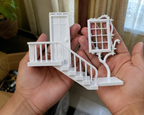 Enchanted Miniature Staircase Wall Decor  Decorative Door & Window Wall Art | Luxury Home Accent