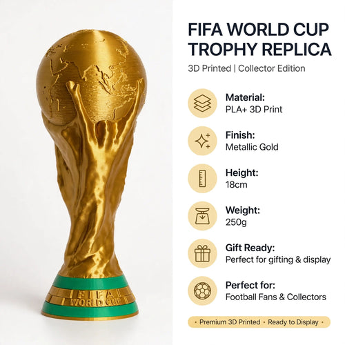 3D Printed FIFA World Cup Trophy Replica — Argentina Squad Collector’s Edition