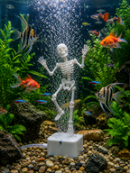 Dancing Skeleton Aquarium Bubbler