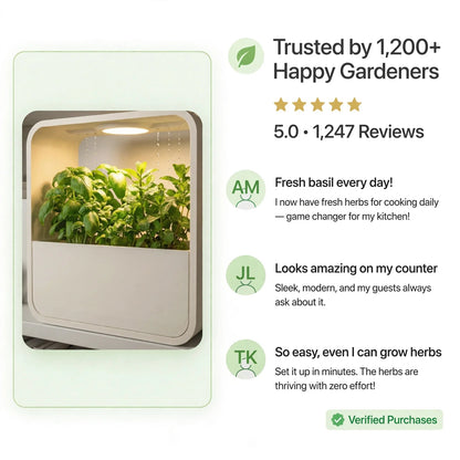 Hydroponic Indoor Herb Garden Kit — USB Grow Light, Auto-Watering, Year-Round