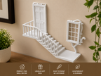 Enchanted Miniature Staircase Wall Decor  Decorative Door & Window Wall Art | Luxury Home Accent