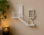 Enchanted Miniature Staircase Wall Decor  Decorative Door & Window Wall Art | Luxury Home Accent