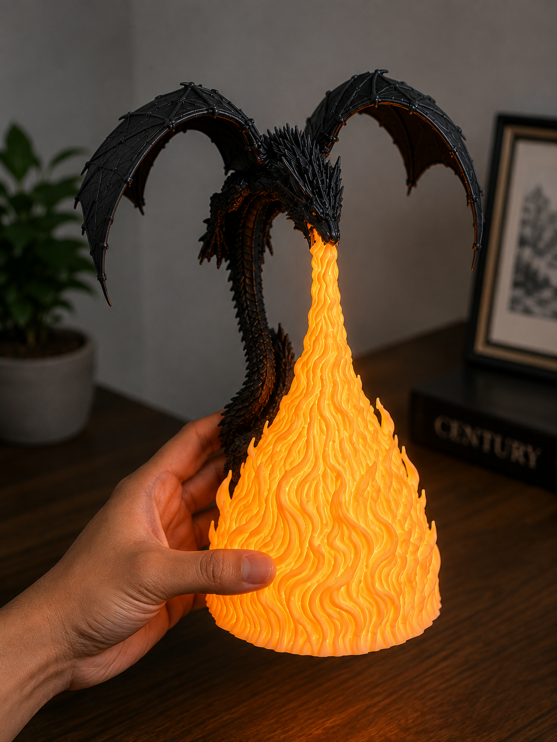 Fire-Breathing Dragon Lamp | Fantasy LED Night Light