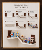 Magical Staircase Corner Wall Shelf | Floating Decorative Display Shelf for Collectibles & Home Décor