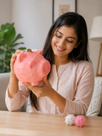 Mantra Made Arts Premium 3D Printed Geometric Piggy Bank | Modern Coin Saving Bank | Birthday Gift for Kids & Adults | Eco-Friendly PLA Decor