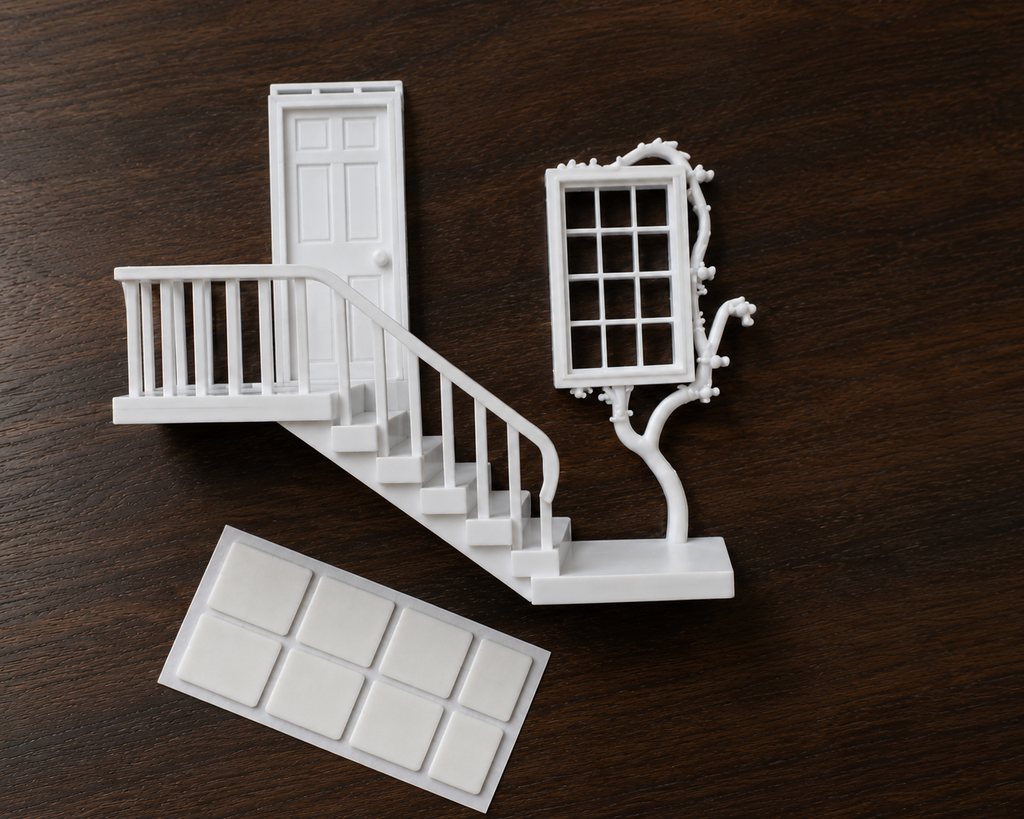 Enchanted Miniature Staircase Wall Decor  Decorative Door & Window Wall Art | Luxury Home Accent