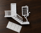 Enchanted Miniature Staircase Wall Decor  Decorative Door & Window Wall Art | Luxury Home Accent